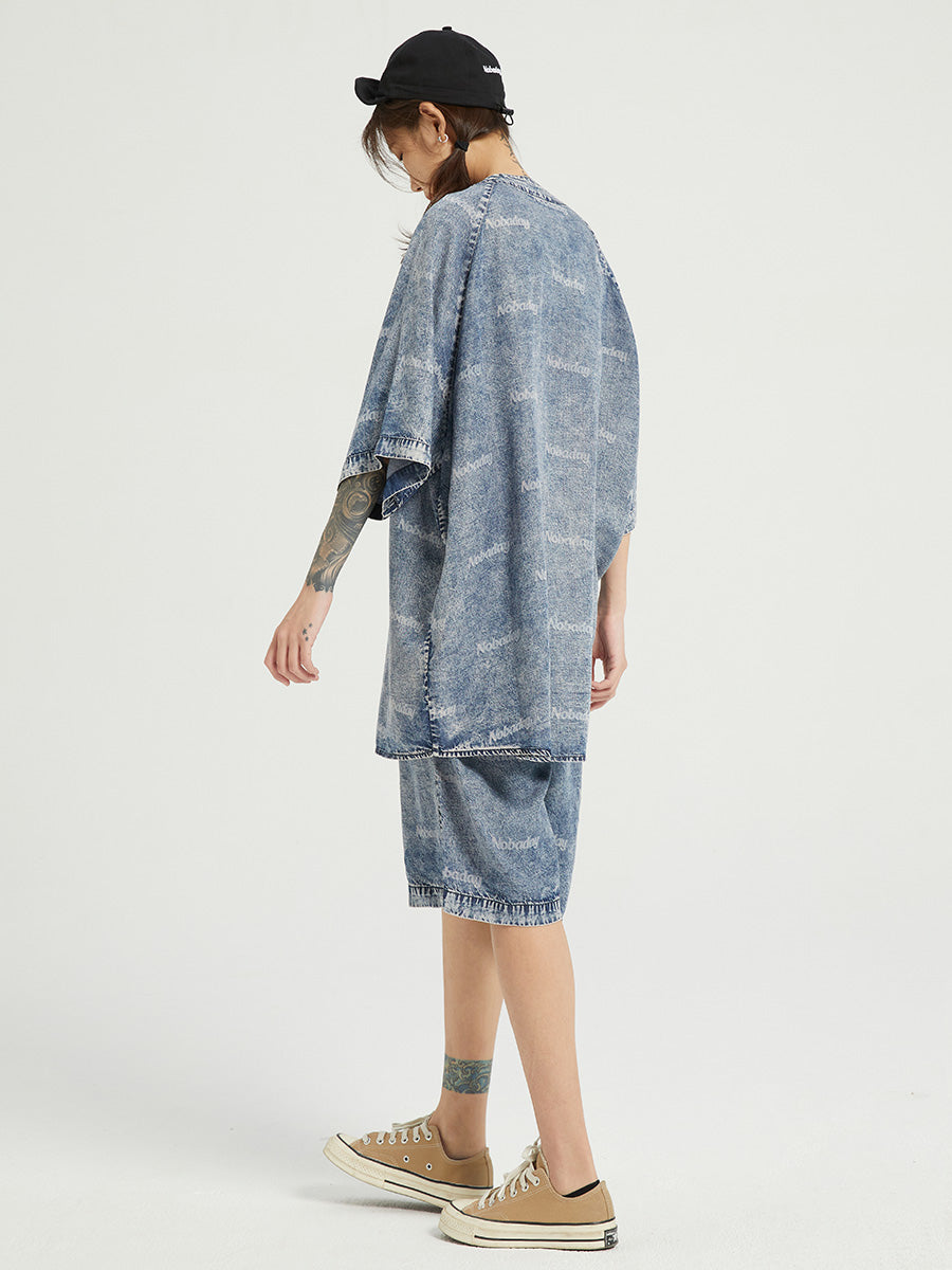 Denim Casual Short Sleeve Shirt
