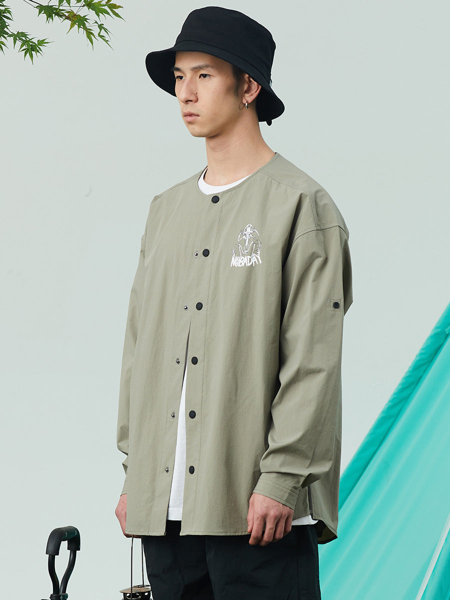 Skeleton Button-Down Long Sleeve Shirt