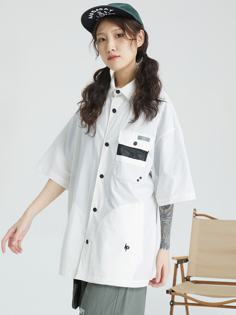 Casual Stretch Button-Up Shirt
