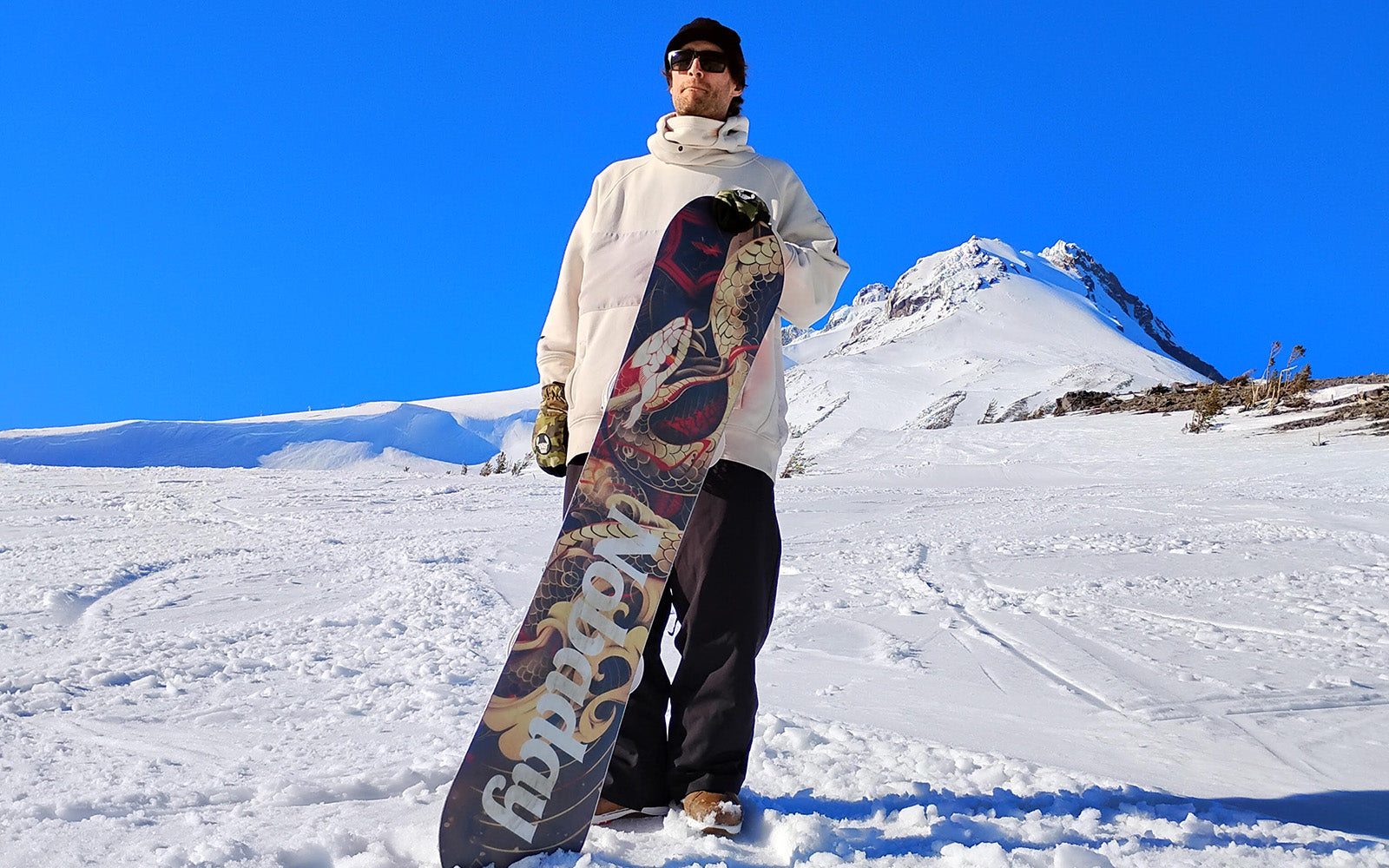 Max Red Serpent Camber Snowboard lifestyle image 2