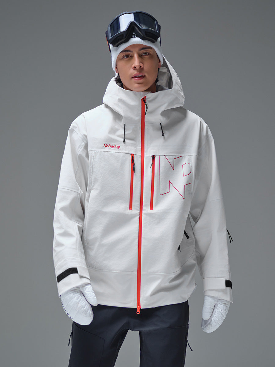 Men's Pure Free Apex 3L Snow Jacket White