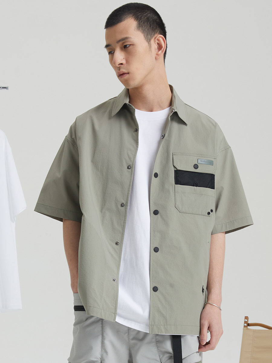 Casual Stretch Button-Up Shirt