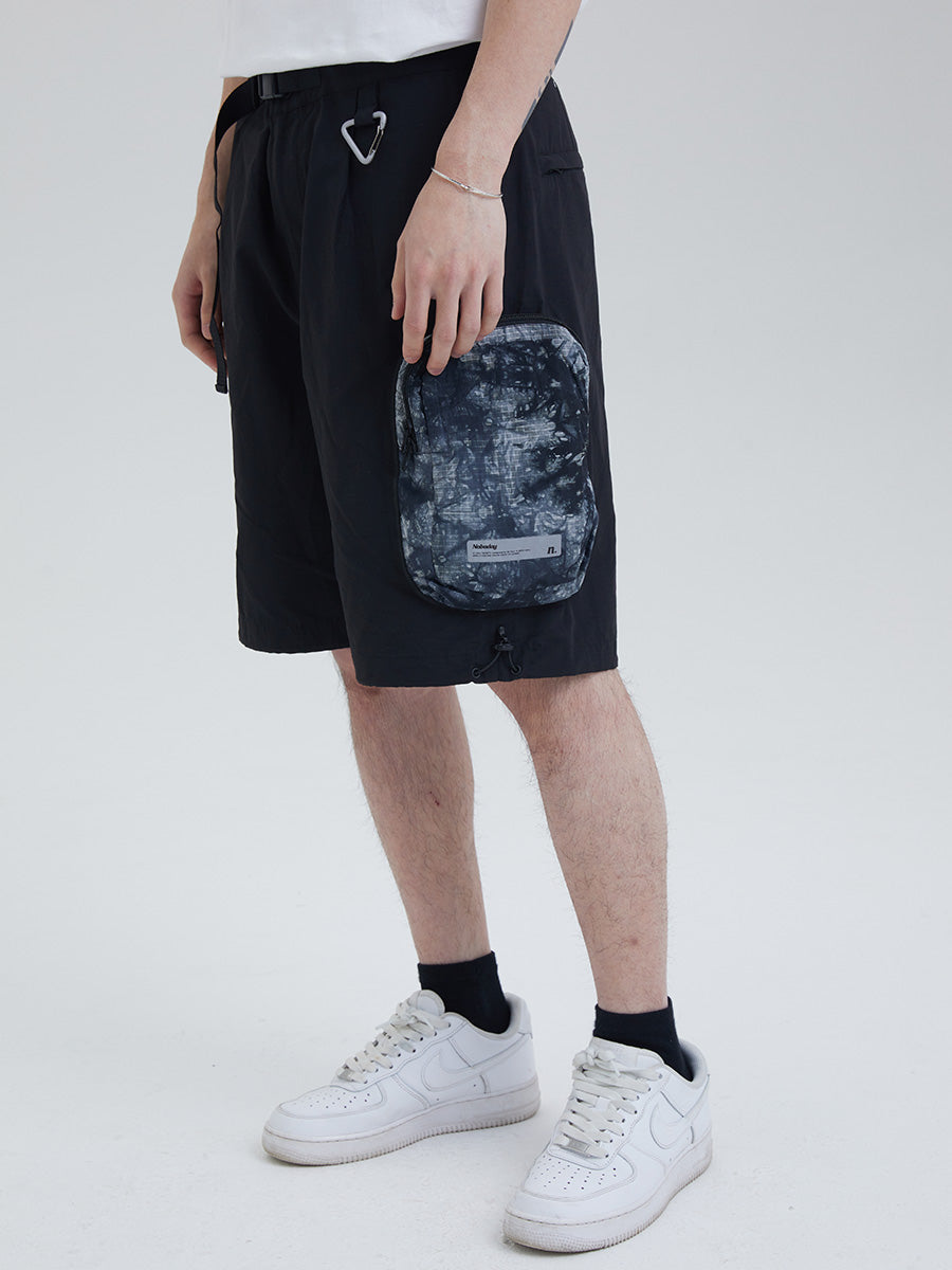 Tie-Dye Nylon Cargo Shorts