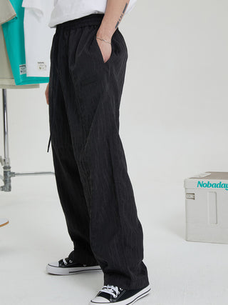 NOBADAY Unisex Black Tencel Wide Leg Pants