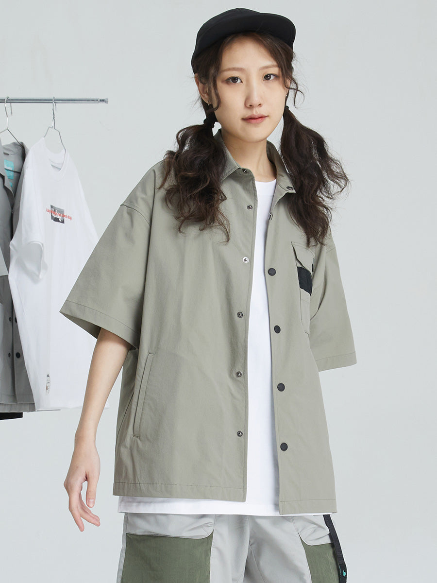 Casual Stretch Button-Up Shirt