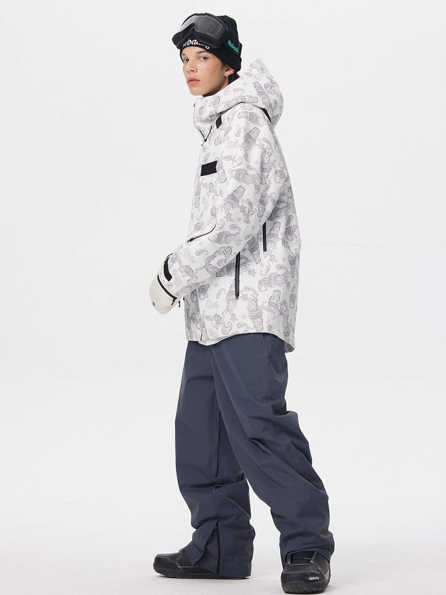 Men’s Dawn Print 3L Snow Jacket White
