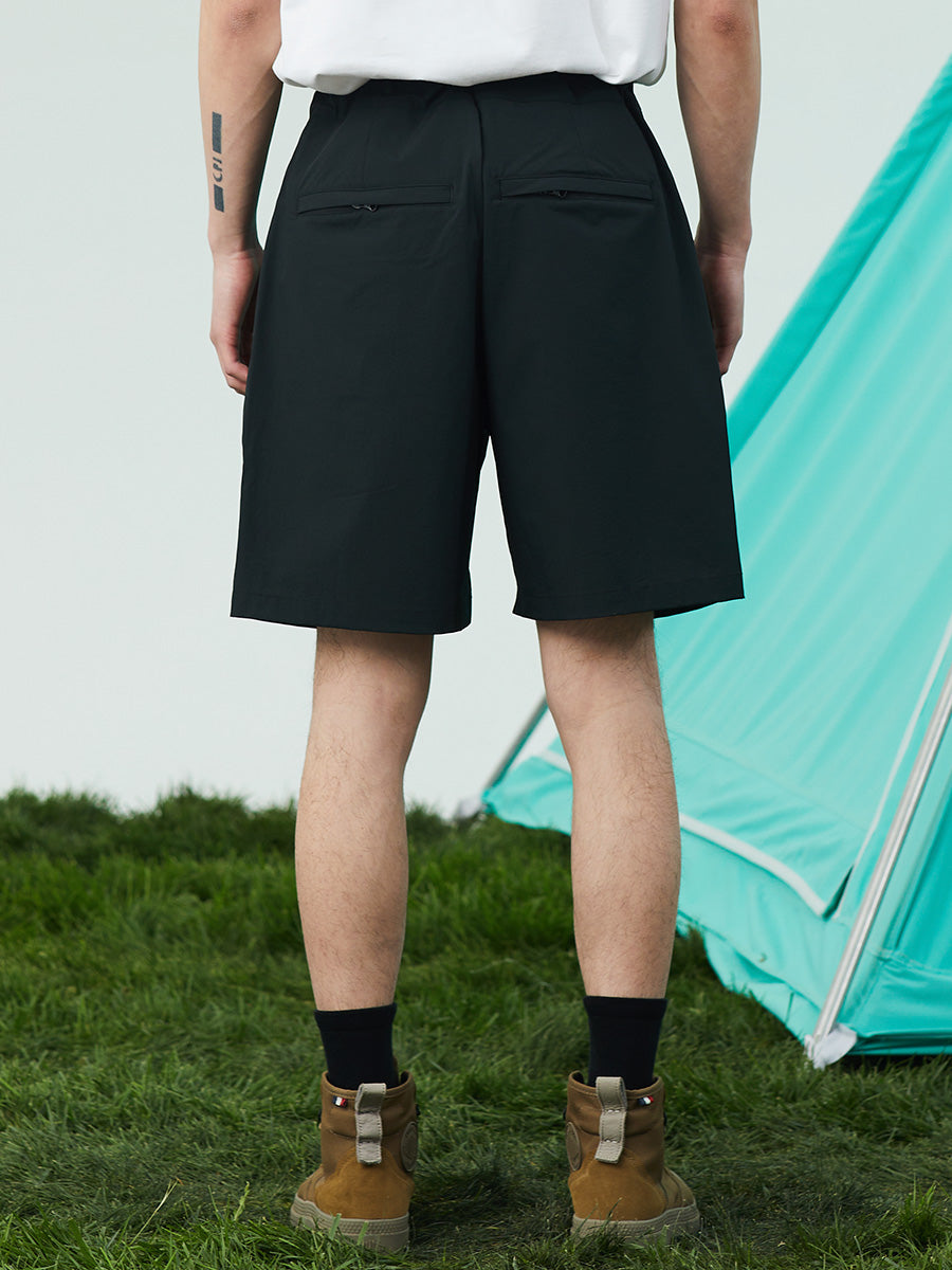 Two-Tone Nylon Cargo Shorts