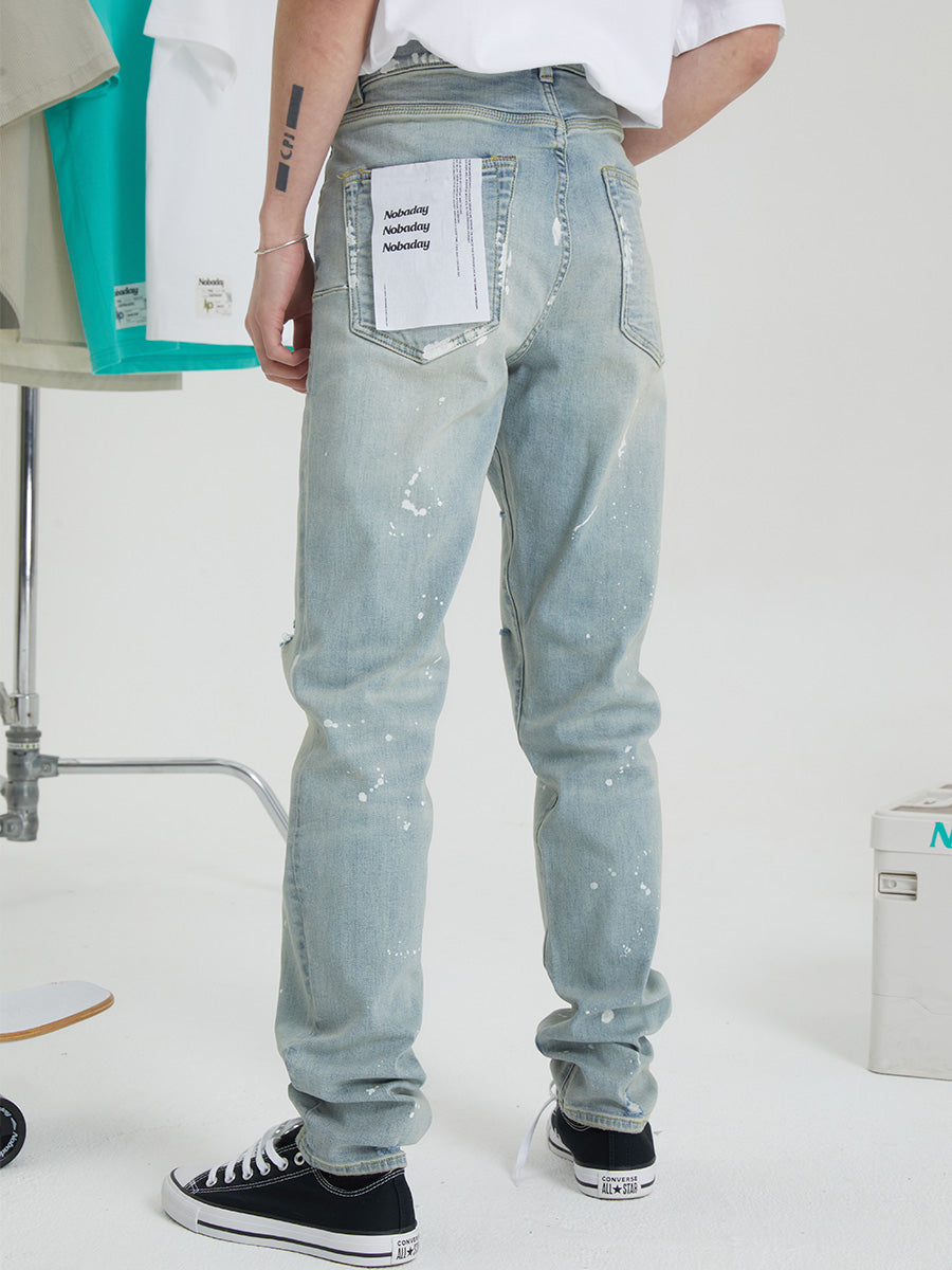 Splash Ink Straight-Leg Jeans