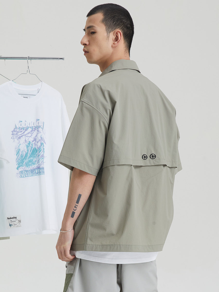Casual Stretch Button-Up Shirt