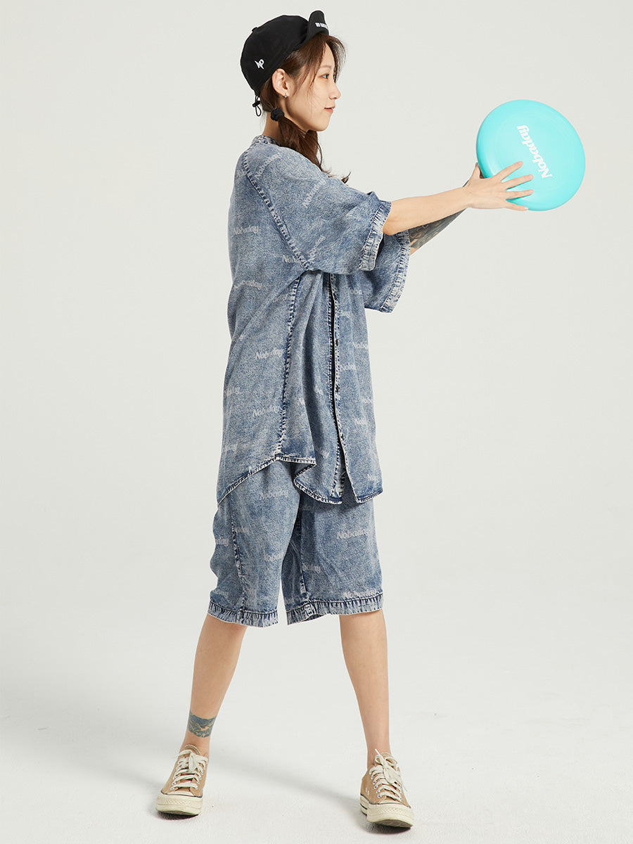 Denim Casual Short Sleeve Shirt