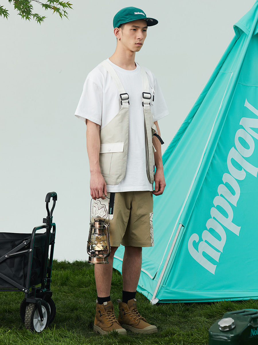 Nobaday Khaki Vertical Strips Vest