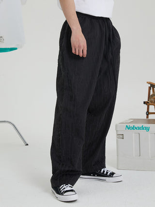 NOBADAY Unisex Black Tencel Wide Leg Pants