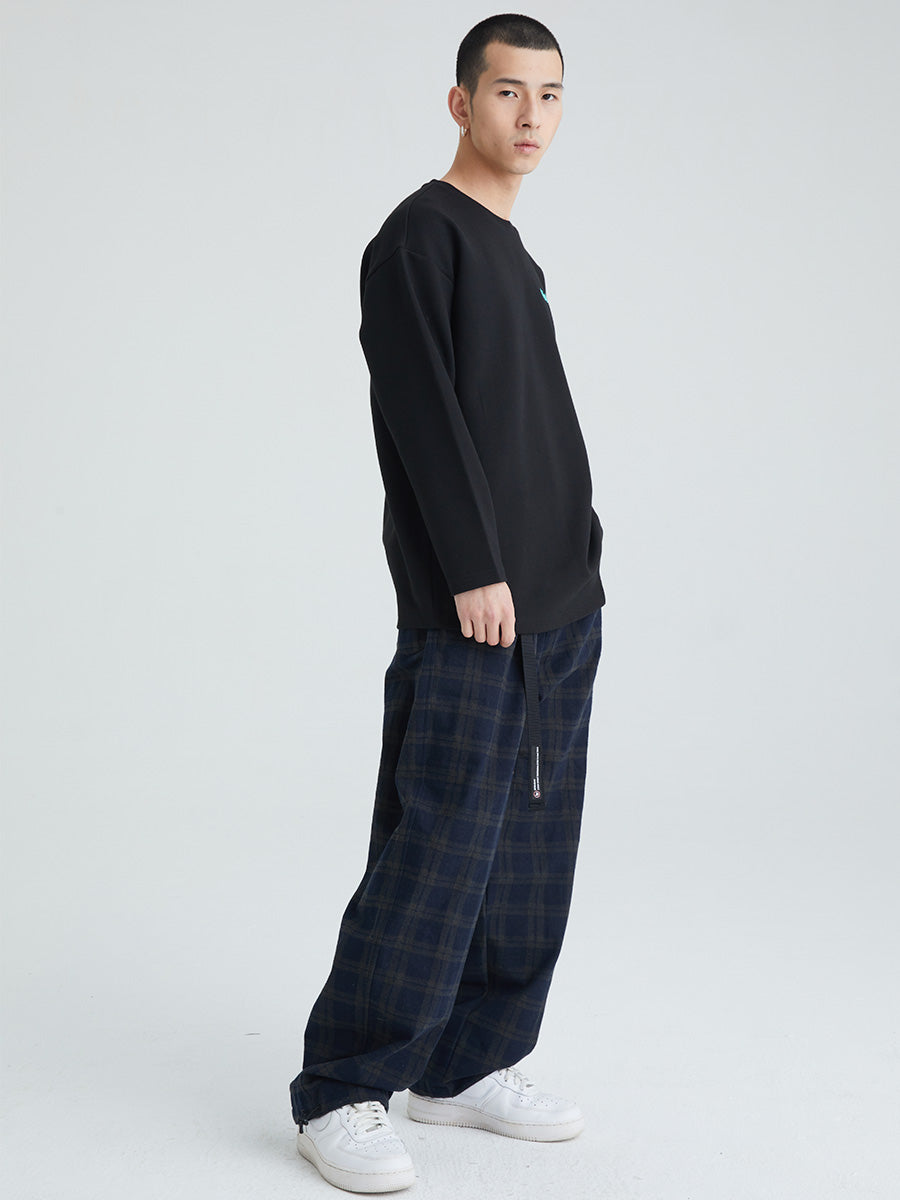 Diagonal Closure Heavyweight Long Sleeve T-Shirt
