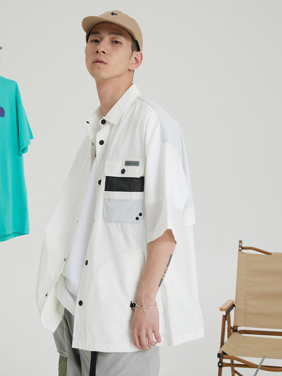 Casual Stretch Button-Up Shirt