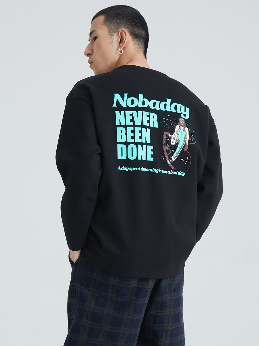 Diagonal Closure Heavyweight Long Sleeve T-Shirt