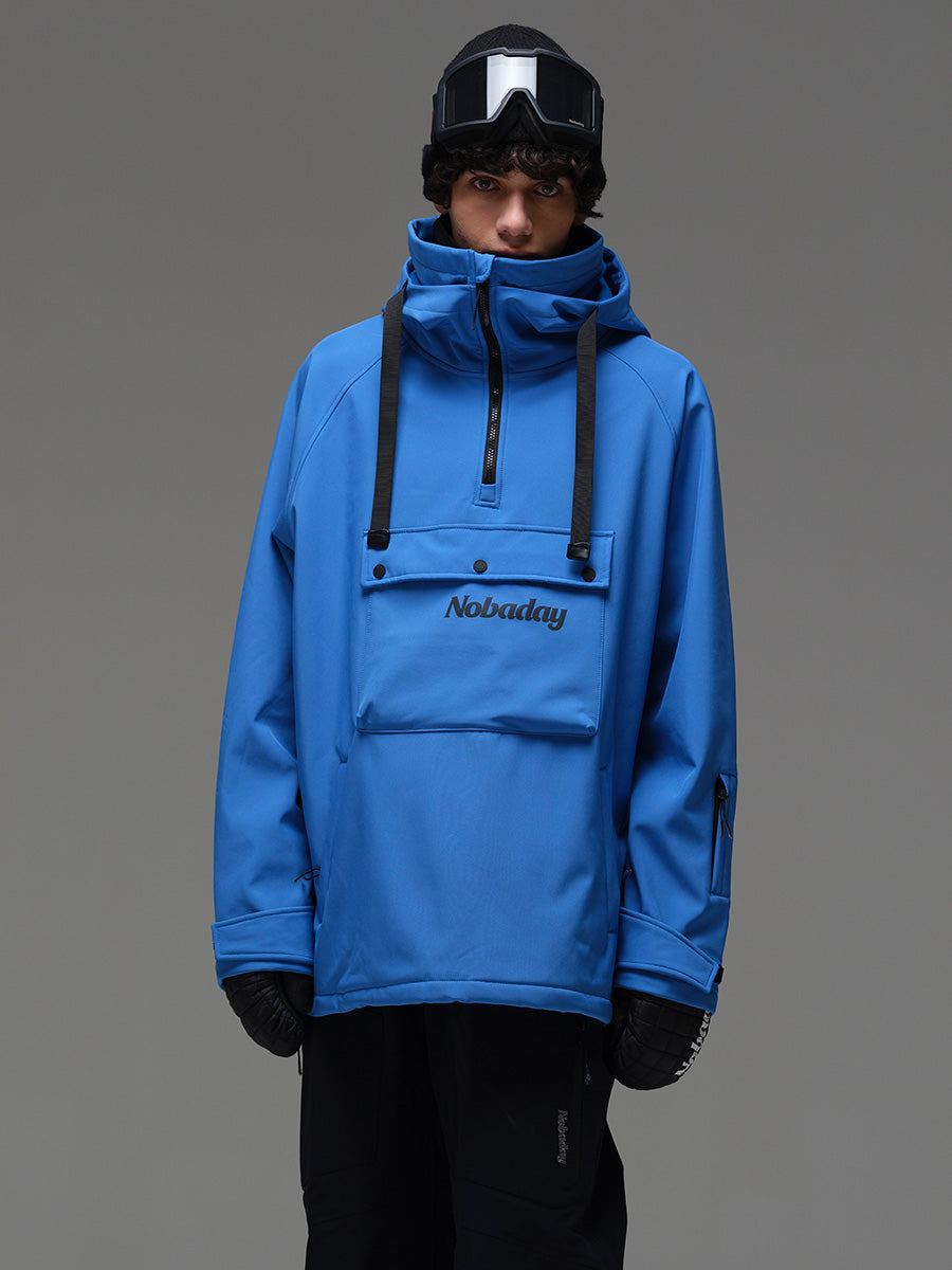 Men’s Waterproof Softshell Fleece Hoodie Blue