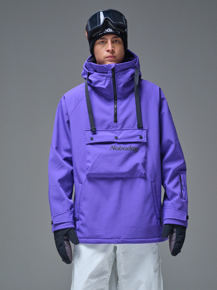 Men’s Waterproof Softshell Fleece Hoodie Purple