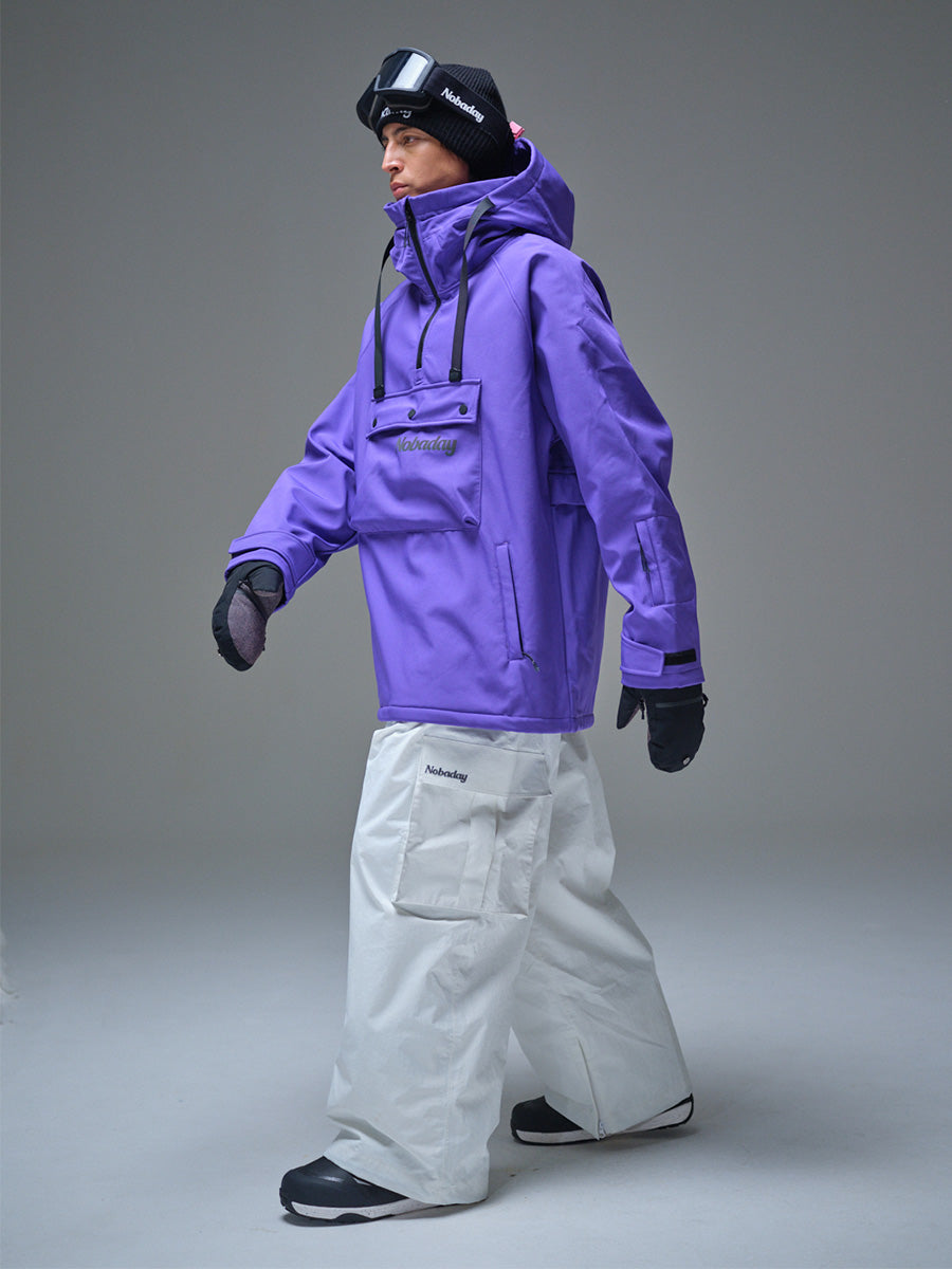 Men’s Waterproof Softshell Fleece Hoodie Purple