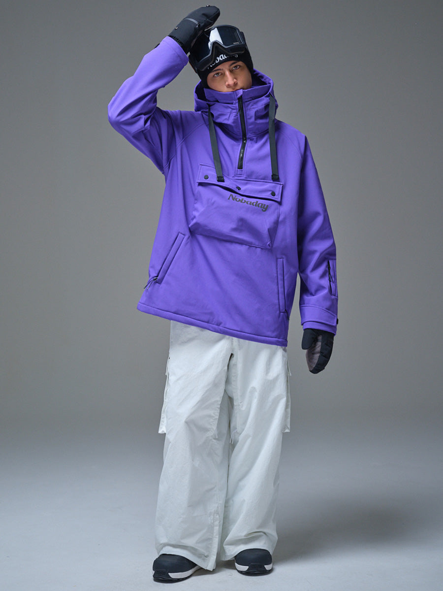 Men’s Waterproof Softshell Fleece Hoodie Purple