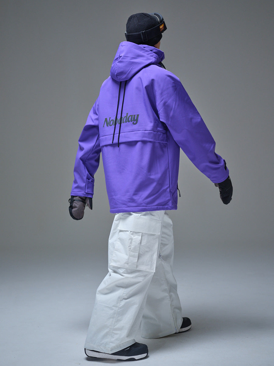Men’s Waterproof Softshell Fleece Hoodie Purple