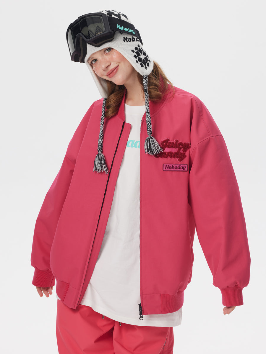 Women’s Baseball Insulated Snow Jacket Red