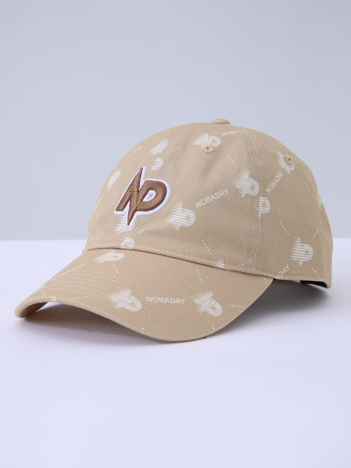 Monogram Print Cotton Baseball Cap