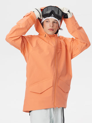 Men's ArcticStorm Freeride Orange Zip-up 3L Snow Jacket