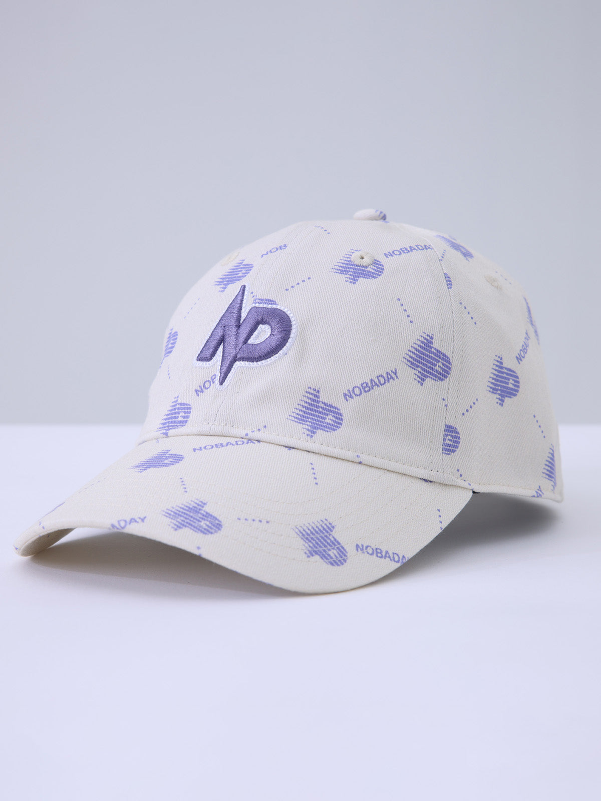 Monogram Print Cotton Baseball Cap