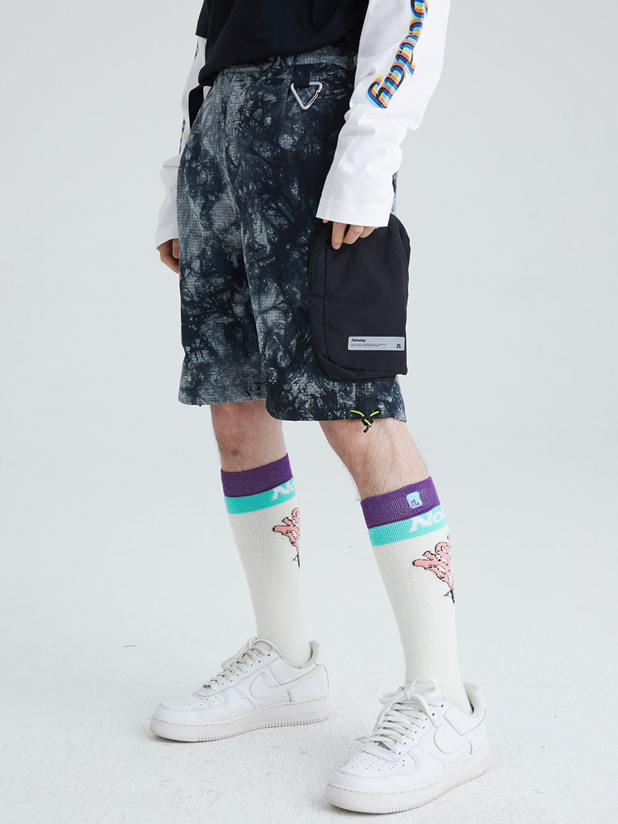 Tie-Dye Nylon Cargo Shorts