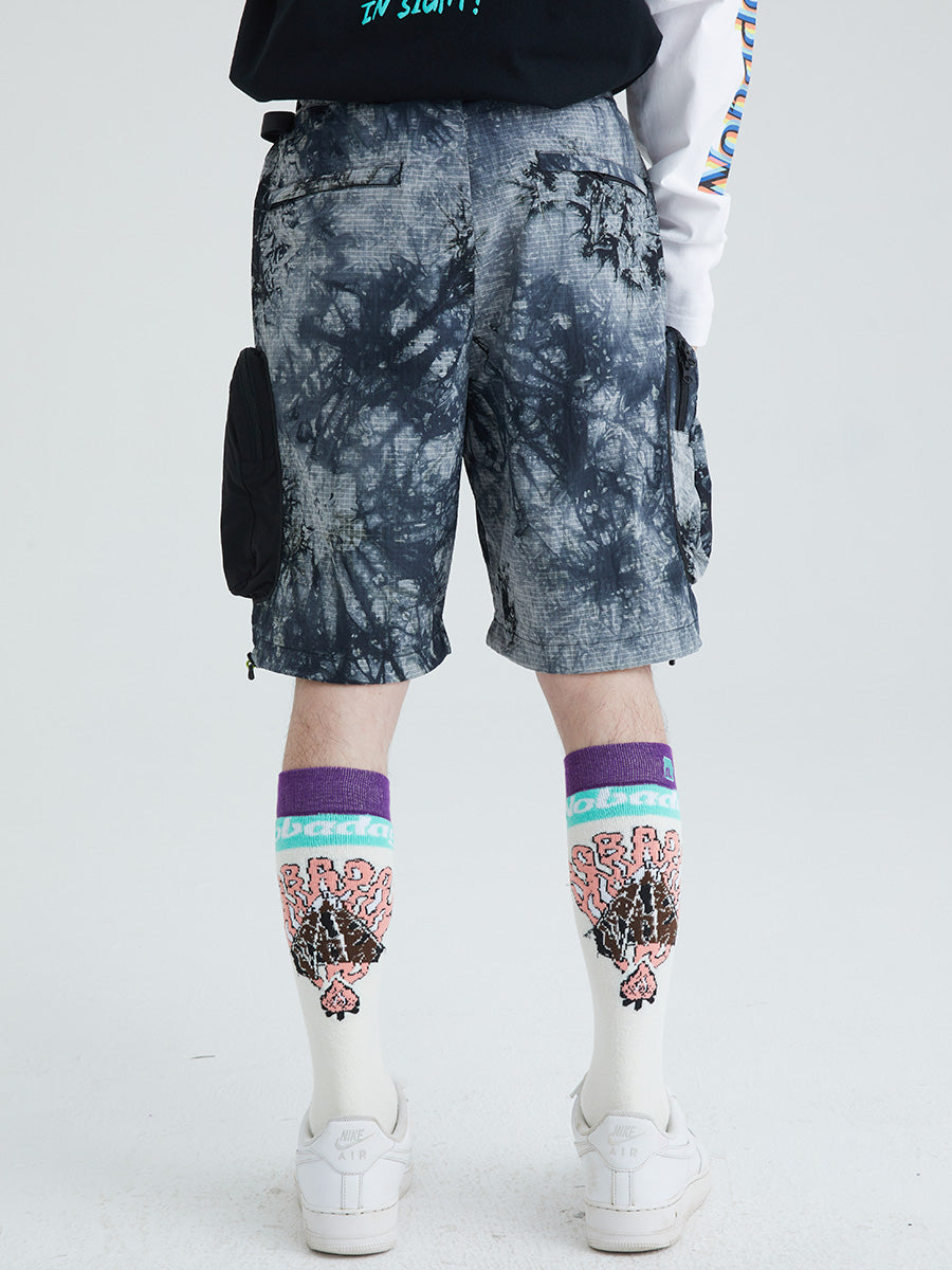 Nobaday Tie-Dye Nylon Cargo Shorts