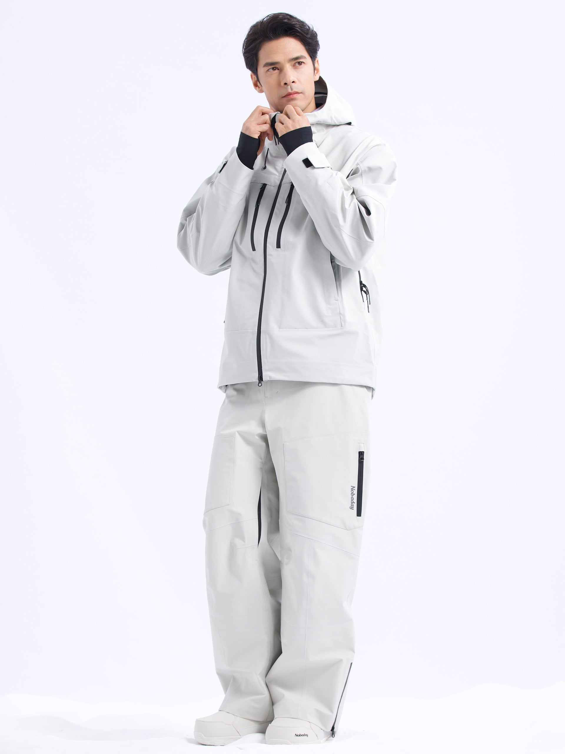 Men’s Pure Sky Wide Leg Snow Pants Grey