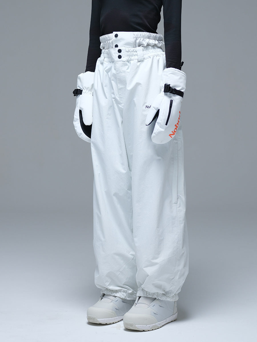 Nobaday Pure Free Baggy Snow Pants White