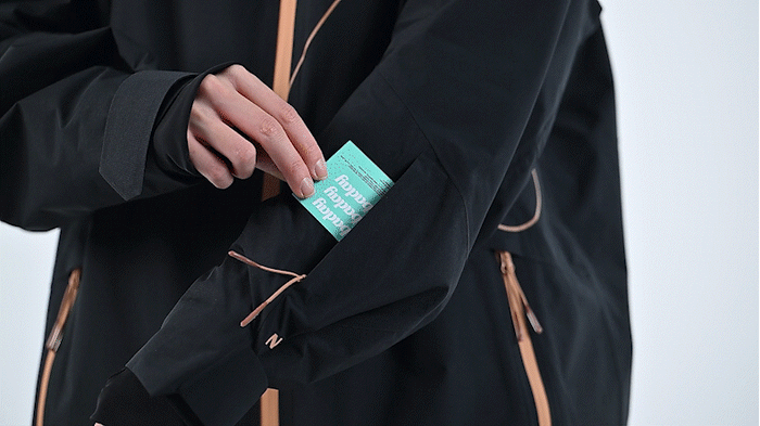 Left-Sleeve Ski Pass Pocket