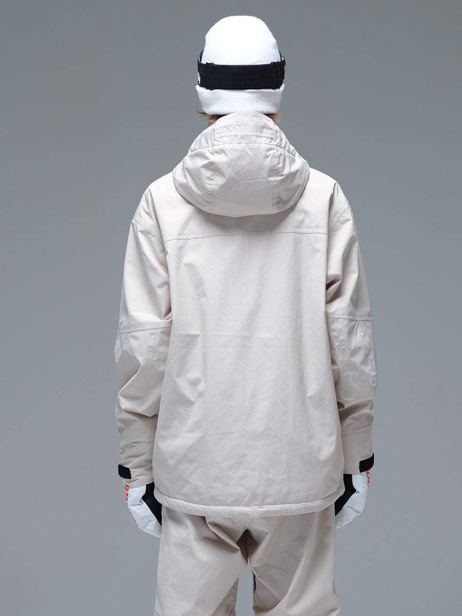 Women's Baggy Insulated Snow Jacket Biege