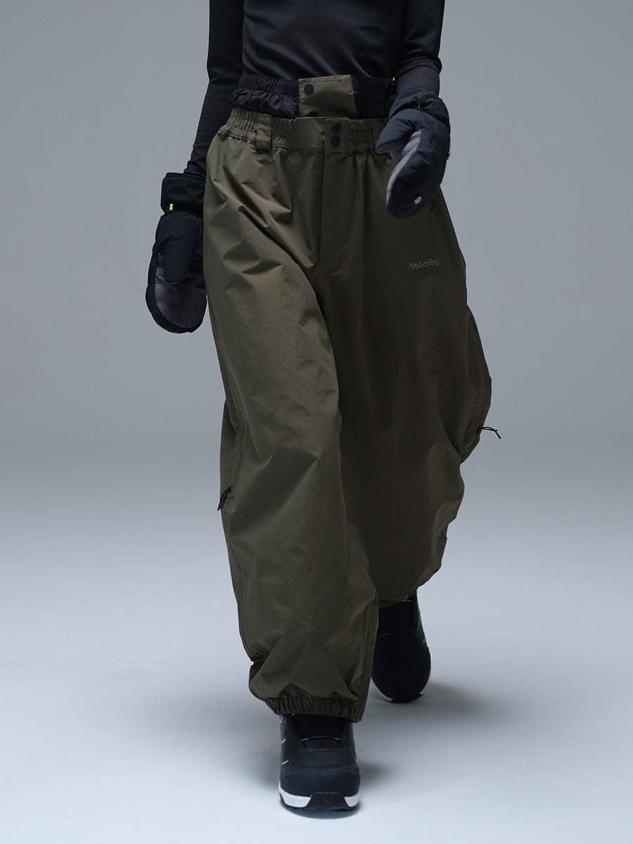 Nobaday Pure Free Baggy Snow Pants Green