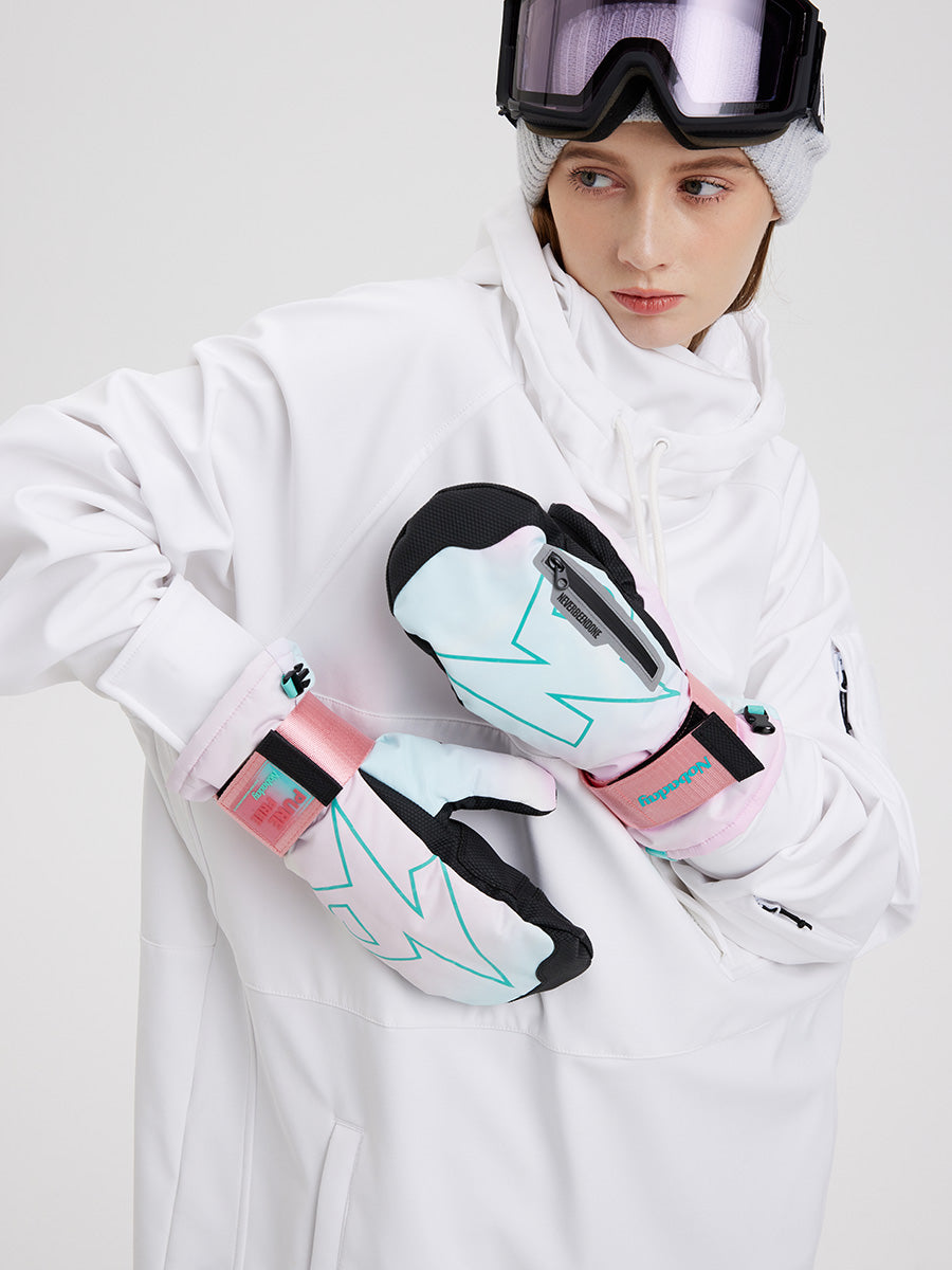 Nobaday Waterproof Snowboard Mittens with Wrist Guard