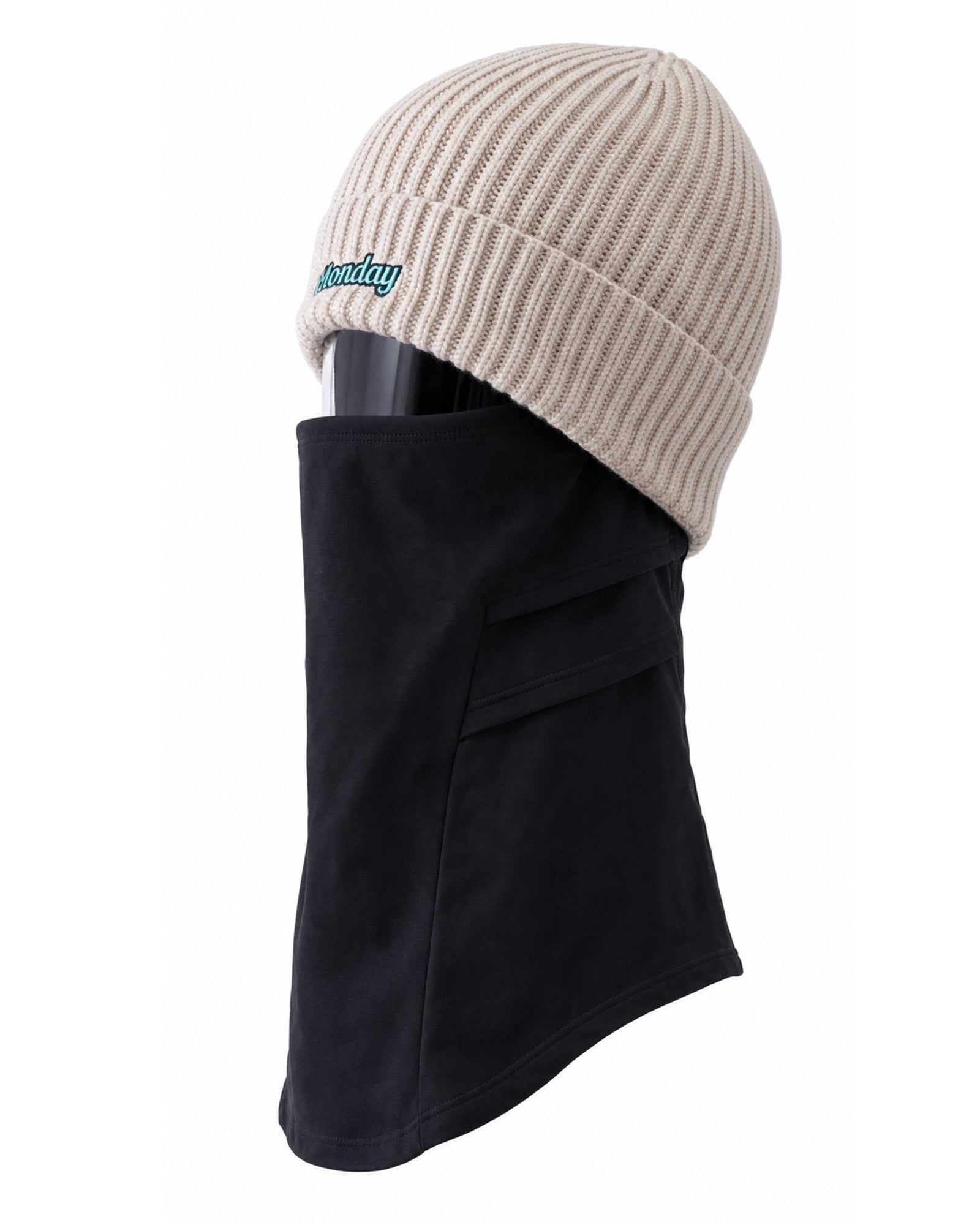Nobaday 2-in-1 Knit Beanie Face Mask Khaki