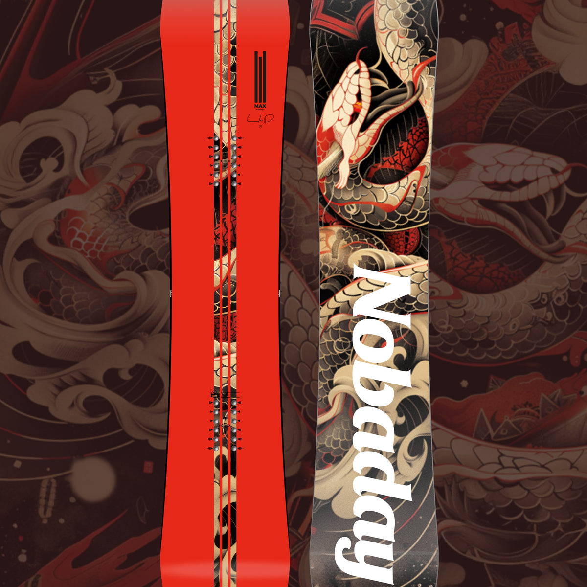 ride cobra snowboard Nobaday Max Red Serpent Camber Snowboard Red / 153 cm