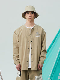 Nobaday Button Down Long Sleeve Skelton Shirt - NOBADAY
