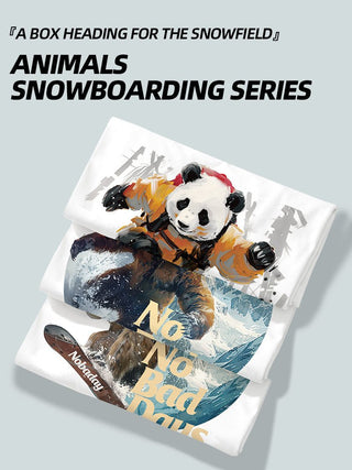 NOBADAY T - BOX ANIMALS SNOWBOARDING OUTDOOR T - SHIRT - NOBADAY
