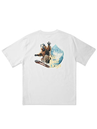 NOBADAY T - BOX ANIMALS SNOWBOARDING OUTDOOR T - SHIRT - NOBADAY