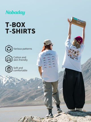 NOBADAY T - BOX BIRDS FIELD GUIED SUMMER OUTDOOR T - SHIRT - NOBADAY