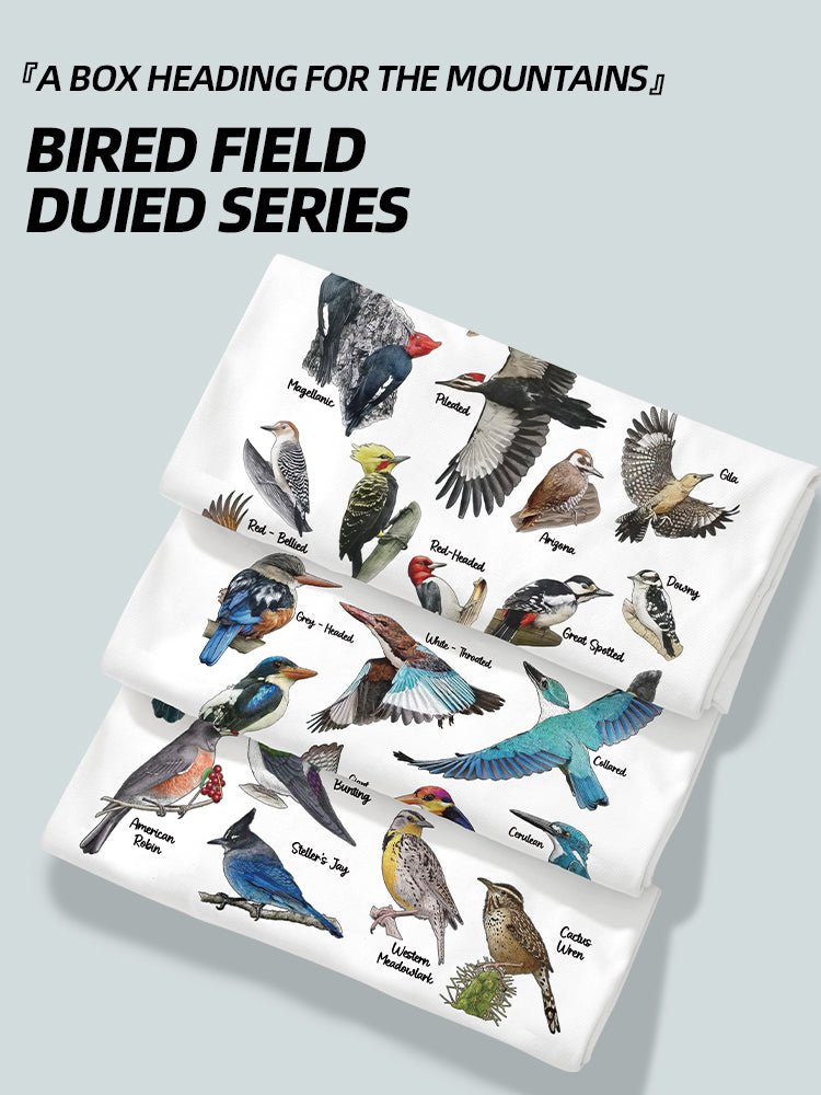 NOBADAY T - BOX BIRDS FIELD GUIED SUMMER OUTDOOR T - SHIRT - NOBADAY