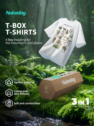 NOBADAY T - BOX BIRDS FIELD GUIED SUMMER OUTDOOR T - SHIRT - NOBADAY