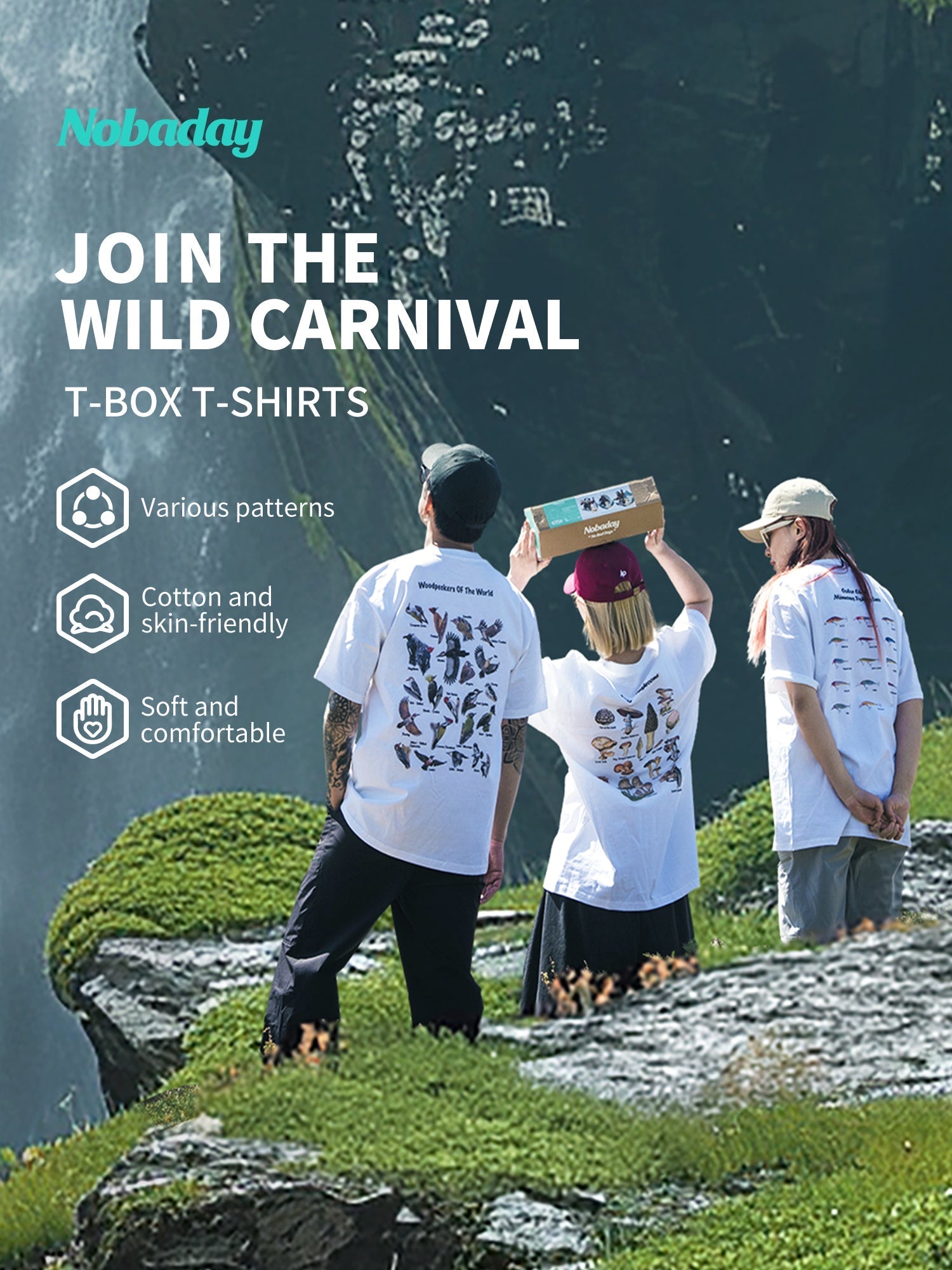 NOBADAY T - BOX FISHING LURE SUMMER OUTDOOR T - SHIRT - NOBADAY