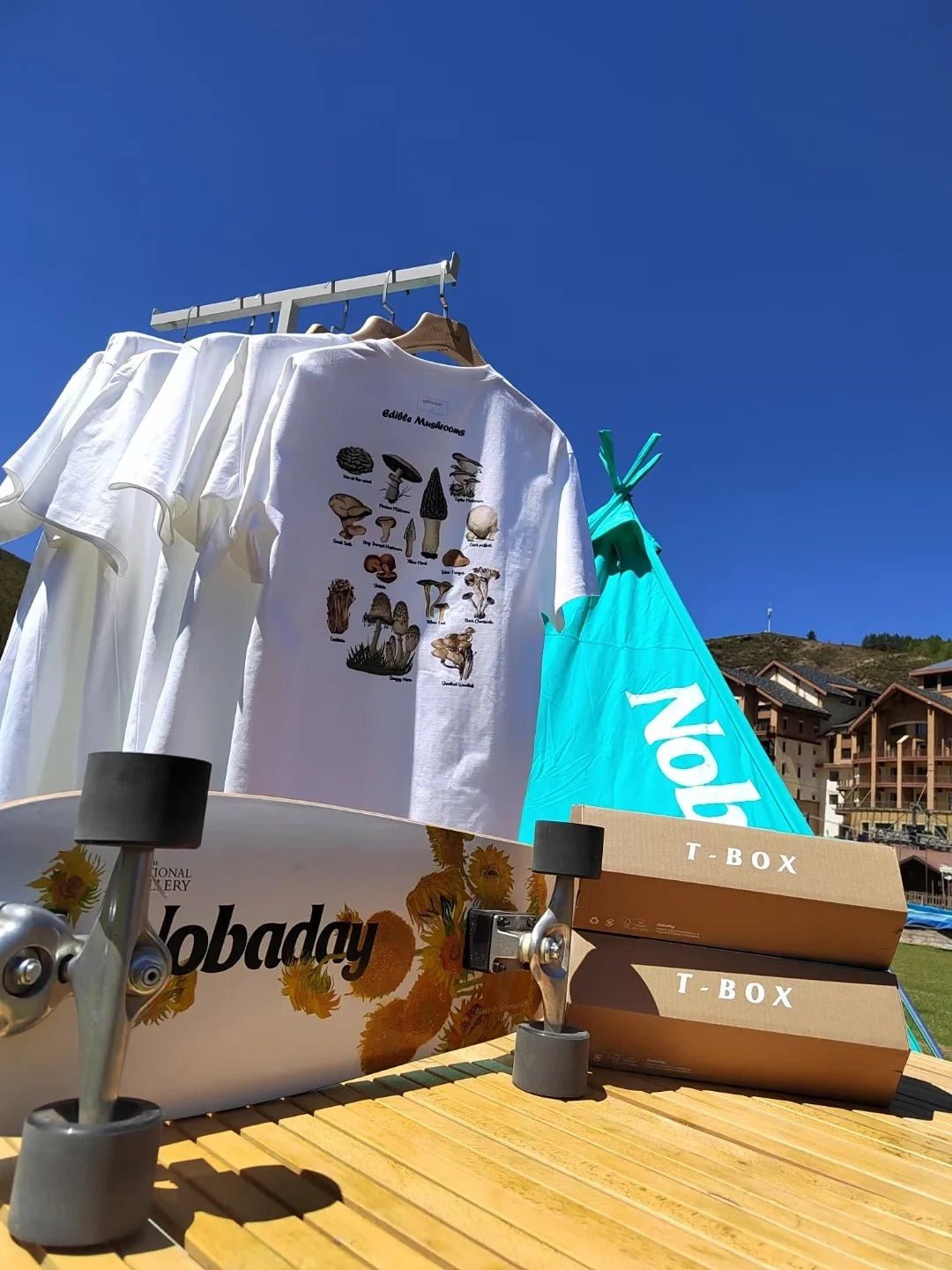 NOBADAY T - BOX MUSHROOM SUMMER OUTDOOR T - SHIRT - NOBADAY