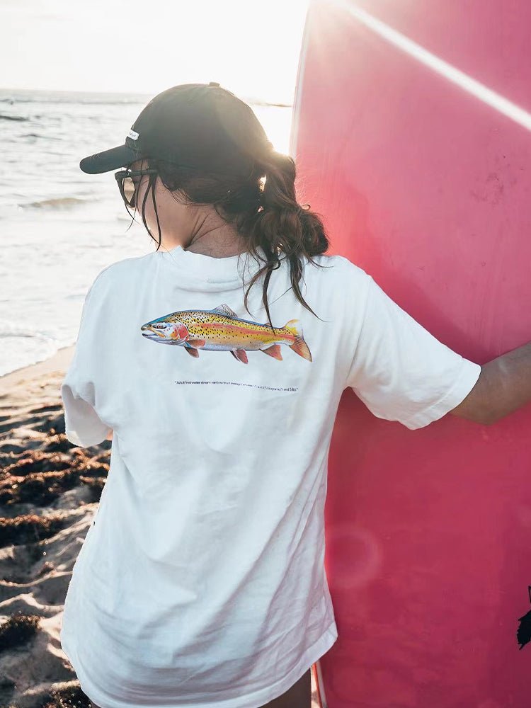 NOBADAY T - BOX TROUT GUIED SUMMER OUTDOOR T - SHIRT - NOBADAY
