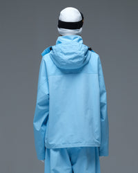 Back view of the sky blue Nobaday Women’s Pure Free Drift Snow Jacket showing its relaxed silhouette and detachable hood