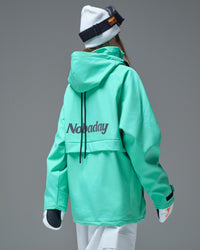 Back view of the Nobaday Women’s Pure Free Softshell Fleece Hoodie with reflective logo