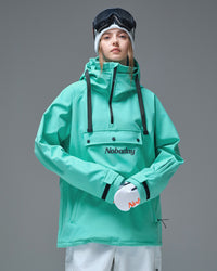 Nobaday Women’s Pure Free Softshell Fleece Hoodie in Nobaday Blue, front view